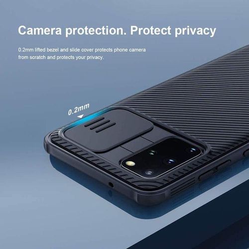 product_image_name-Generic-Nilkin Case for Samsung Galaxy S20 Plus (6.7" Inch) CamShield Pro Camera Close & Open Double Layered Protection TPU + PC Black Color-7