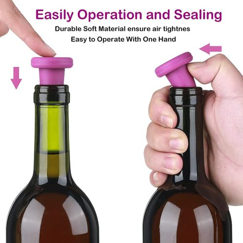 Dropship 8PCS Wine Stoppers; Reusable Silicone Wine Corks