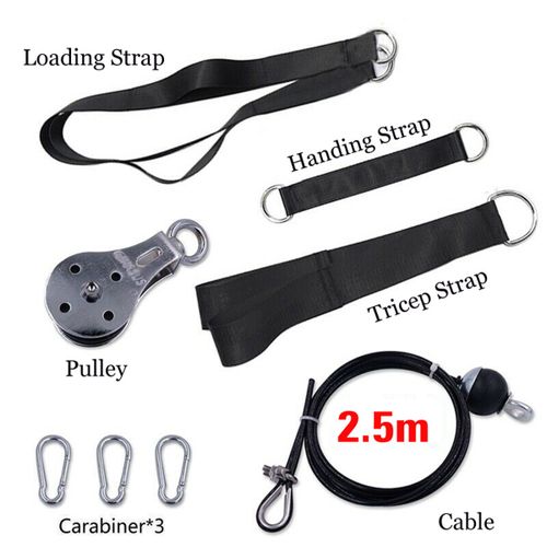 Generic DIY Pulley Cable Pulldown Attachment System Biceps Triceps