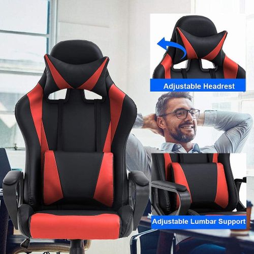 product_image_name-Office Supply-High Back Gaming Chair With Lumbar Support & Headrest-4