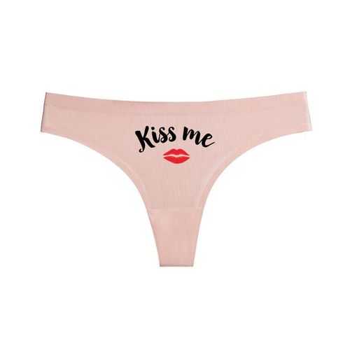 New Brand Kiss Me Red Lips Funny Print Briefs For Women Sexy Cotton Sports  Underwear Lady Girl Panties Underpant For Female - Panties - AliExpress