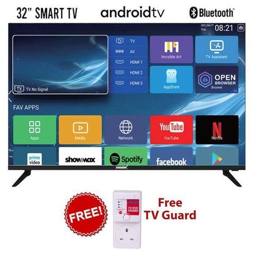 product_image_name-Vision Plus-32'' Inch,Smart Android TV -Frameless/Wifi/Bluetooth LED TV Android TV+FREE TV GUARD-1
