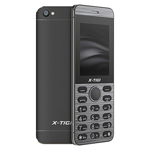 X Tigi Q7 Feature Phone 2.4" Full Metal Ultra Thin Dual SIM Black