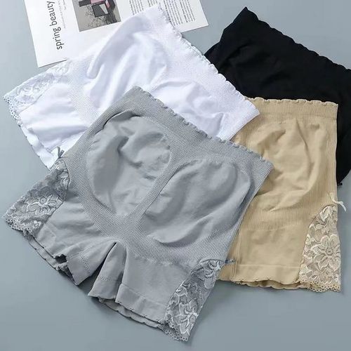 Fashion (A-white)Summer Seamless Underwear Safety Shorts Women's Safety  Pants Lace Hollow Out Cute Ladies Shorts Panties Ruffle High Waist Shorts  JIN @ Best Price Online