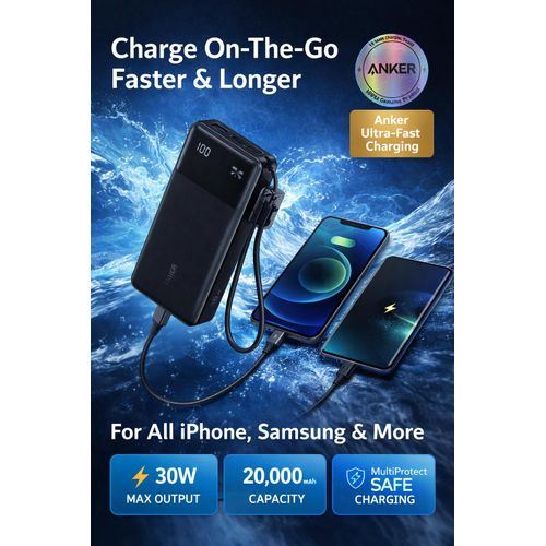 Anker Anker 20000mAh Power Bank 30W Fast Charging - Black @