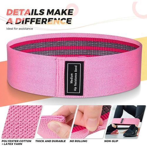 product_image_name-Generic-Hip Band, Loop Band, Resistance Band for Men & Women, Squat Bands for Butt, Legs, Thigh, Hip and Glute Exercise (Set of 3)-2