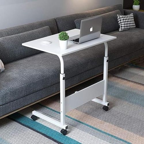 product_image_name-Generic-High Quality Material Portable Space Efficient 60 x 40 cm Height Adjustable Study Work Desk Laptop Table Computer Desk Desktop with Moveable Wheels-1