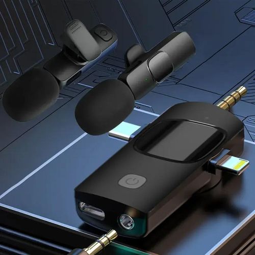 product_image_name-Generic-3 In 1 Wireless Lavalier Microphones For IPhone 15, IOS And Android, Laptop, USB-C Lapel Mic With Noise Reduction Chip, Mini Microphone For Interview, Video Recording, Vlog, YouTube, TikTok-3