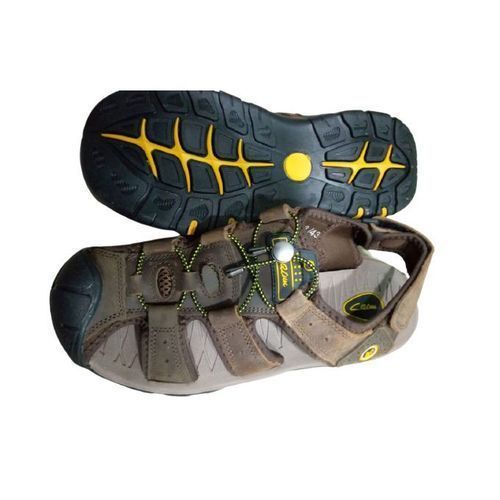 product_image_name-Fashion-Elegant Brown Pure Leather Open Shoes.-1