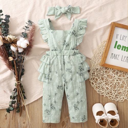 Fashion Baby Girls Flowers Embroidery Cotton Jumpsuit Bib Romper @ Best  Price Online