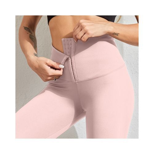 Fashion Yoga Pants Stretchy Sport Leggings High Waist Compression Corset Tights  Pants Push Up Running Women Short Pants(#1mm-Pink) @ Best Price Online