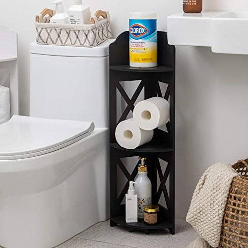  Toilet Paper Holder Stand, Storage Cabinet Beside Toilet for  Small Space Bathroom with Toilet Roll Holder, White by AOJEZOR : Tools &  Home Improvement