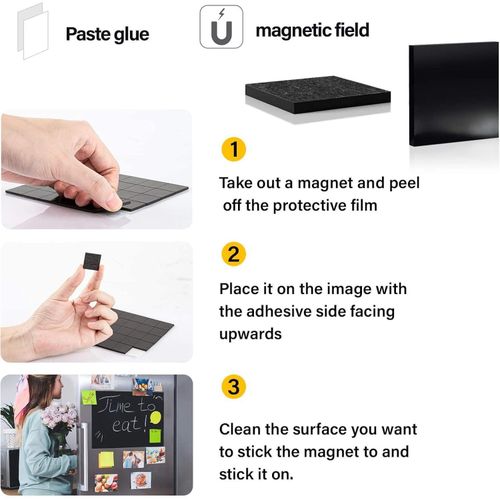 product_image_name-Generic-110Pcs Square Magnetic Tape Strip with Adhesive Backin One Side Self Adhesive on The Other Side for Fridge Organisation,Art Project,Classroom-6