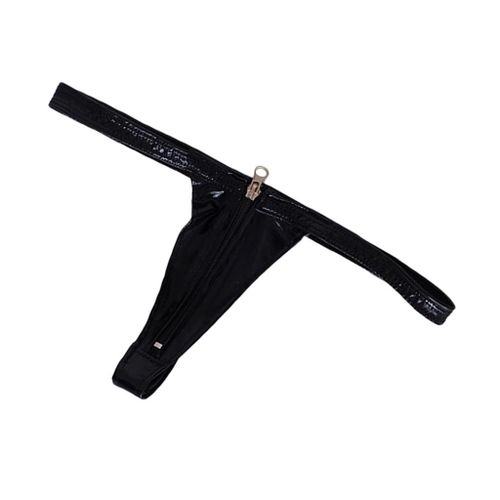 Generic Sexy Women Leather Zipper Open Front Thong Underwear G String @  Best Price Online