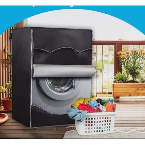 product_image_name-Generic- Waterproof/Scratch Resistant /Dustproof/Sunproof Front Load Washing Machine Cover-Black-1