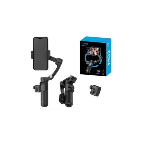 product_image_name-Generic-Original Elite 3-Axis Foldable Smartphone Gimbal Stabilizer with LED Light & Sensor Mount-4