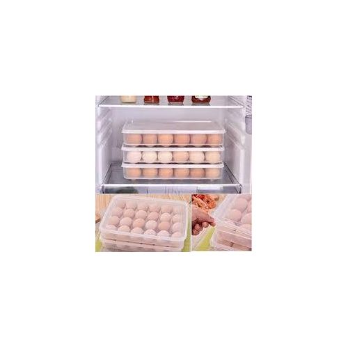 product_image_name-Generic-34-Grid Large Capacity Egg Storage Box with Lid, Stackable Refrigerator Egg Tray & Organizer for Kitchen Fresh-Keeping-5