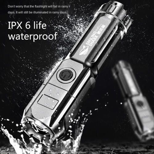 product_image_name-Generic-Super Bright Flashlight, Zoomable Torch, Outdoor Portable & Household Flashlight, USB Rechargeable Mini Flashlight-5