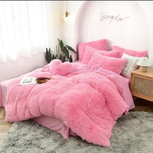 product_image_name-Fashion-6 PCs 6*7 Fluffy Duvet 4 Pillow Cases 1 Bedsheet-1