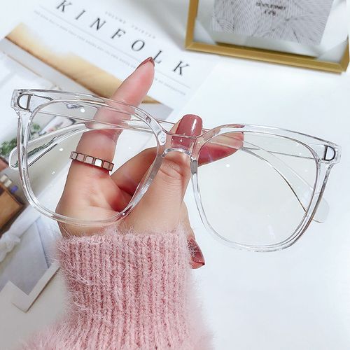 Round Eyewear Transparent Computer Glasses Frame Women Men