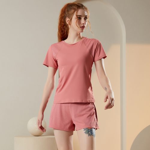 Summer Breathable Wicking T-Shirt Cotton Spandex Casual Sports