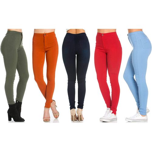 High Waist Body Shaper Jeans Casual Pant Trousers 