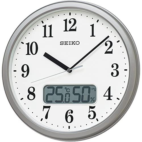 Seiko Clocks Clock Wall Clock 05 Silver Metallic 02 Diameter 31cm Radio  Analog Temperature Humidity Display KX244S @ Best Price Online | Jumia Kenya