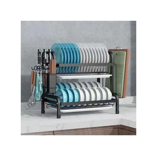 product_image_name-Generic-2 Tier High Quality Carbon Steel Dish Rack-3