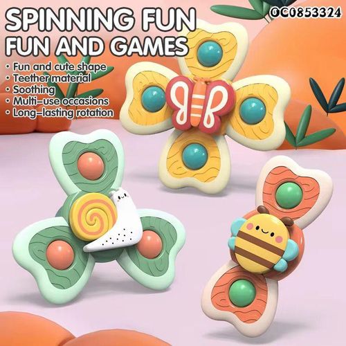 product_image_name-Generic-3Pc Insect Baby Spinner Toys with Suction Cups -2