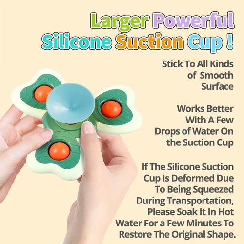 product_image_name-Generic-3Pc Insect Baby Spinner Toys with Suction Cups -7