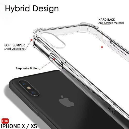 product_image_name-Generic-Apple iPhone Xs Crystal Clear Hard PC Back Protective Phone Cover Case-2