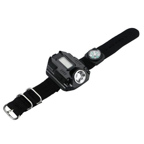 Wrist watch with built in flashlight on sale