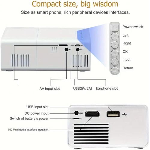 product_image_name-Generic-Portable HD projectoor, 1080P, compatible with USB, SD card, mobile phone-7