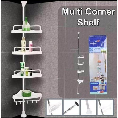 product_image_name-HOMMY-4 Layer Multi Corner Shelf Tension Pole-Bathroom Organizer-1