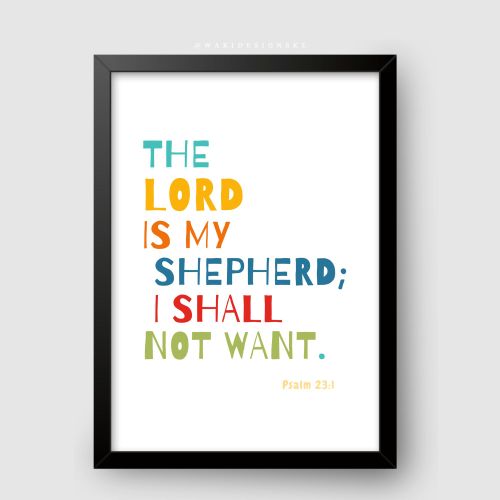 product_image_name-WaKi-The Lord Is My Shepherd 3 Black Frame A5-1