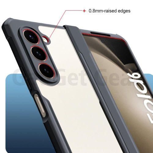 product_image_name-Generic-Samsung Galaxy Z Fold 6 Xundd GadgetGear Transparent Clear Cover Case Back Hard Antidrop Complete Camera Protection Anti Dust Plugs 360 Degree Protection Phone Cover-2