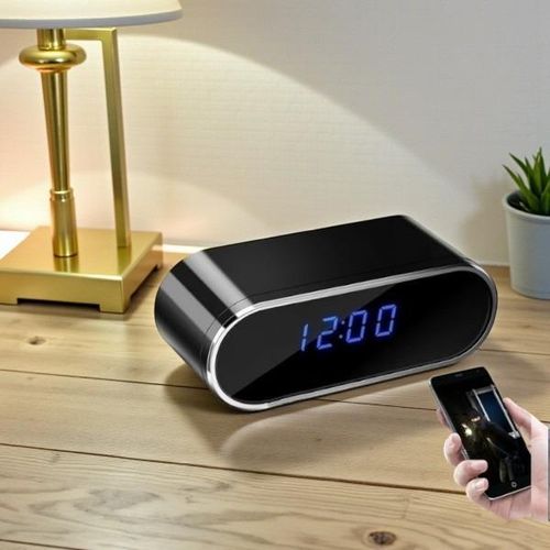 product_image_name-Generic-Stable Performance WiFi Table Clock Spy Camera 1080P FHD Night Vision Recording-1
