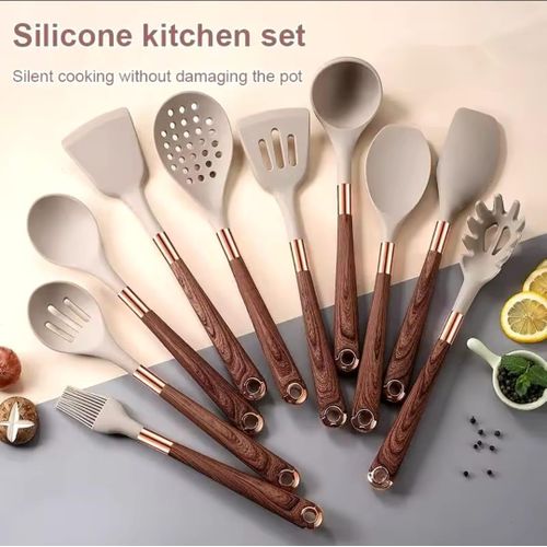 product_image_name-Un Branded-11pcs silicone spoon set-3
