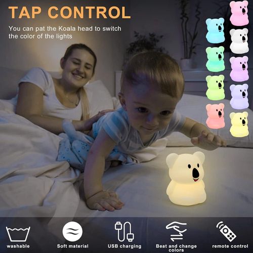 Koala LED Night Light Warm Glow Cute Baby Shower Nursery Gift