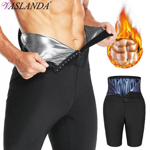 Fashion Men Workout Sauna Sweat Pants Hot Thermo High Waist