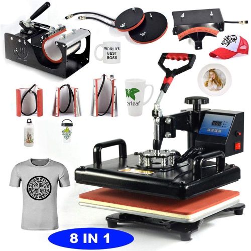 product_image_name-Generic-8-IN-1 Combo Heat Press Machine 15"x12" Sublimation Transfer T-Shirt Mug Plate,+-1