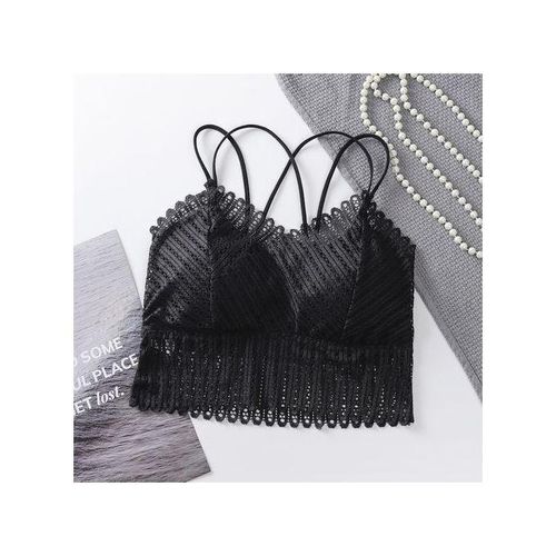 Fashion Black Lace Bra Top Women Push Up Wireless Bralette Lingerie Full  Cup Sexy @ Best Price Online