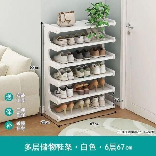 product_image_name-Generic-6-Layer Bamboo Shoe Rack - Multifunctional Wooden Shoe Storage Shelf for Entryway, Hallway, & Closet-5
