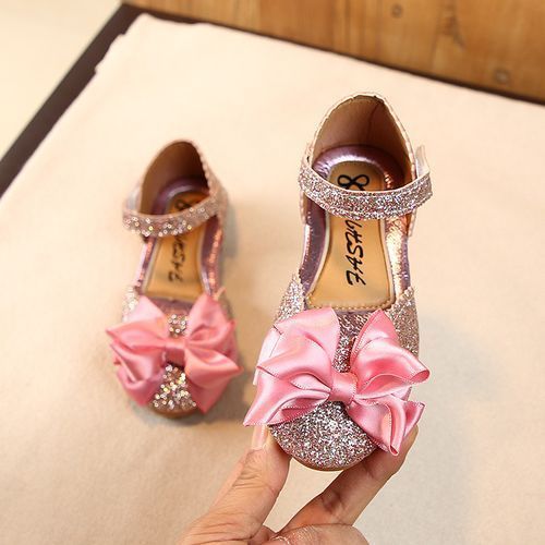 Fashion Children s Princess Shoes Girls Bright Leather Bow Flat