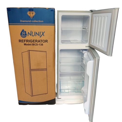product_image_name-Nunix-138L Double Door Fridge Energy Efficient -1