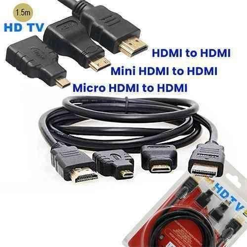 product_image_name-Generic-3 in 1 HDTV Cable ( Micro,Mini HDMI in HDMI Cable)-2