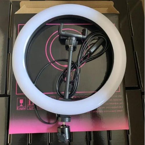 product_image_name-Generic-10-Inch Adjustable LED Ring Light With Stand For Makeup Artists, Streamers, And Photographers-1