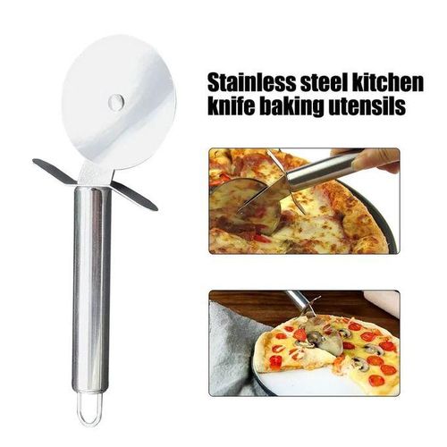product_image_name-Generic-Stainless Steel Pizza Dough Wheel Roller Cutter-3