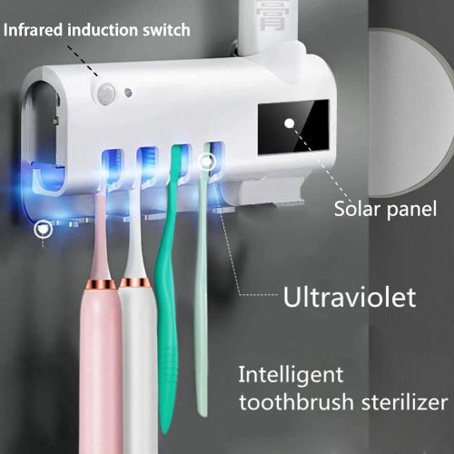 product_image_name-Generic-UV Light Sterilizer Toothbrush Holder Cleaner & Automatic Toothpaste Dispenser-4