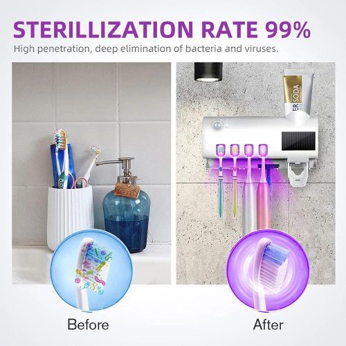 product_image_name-Generic-UV Light Sterilizer Toothbrush Holder Cleaner & Automatic Toothpaste Dispenser-5